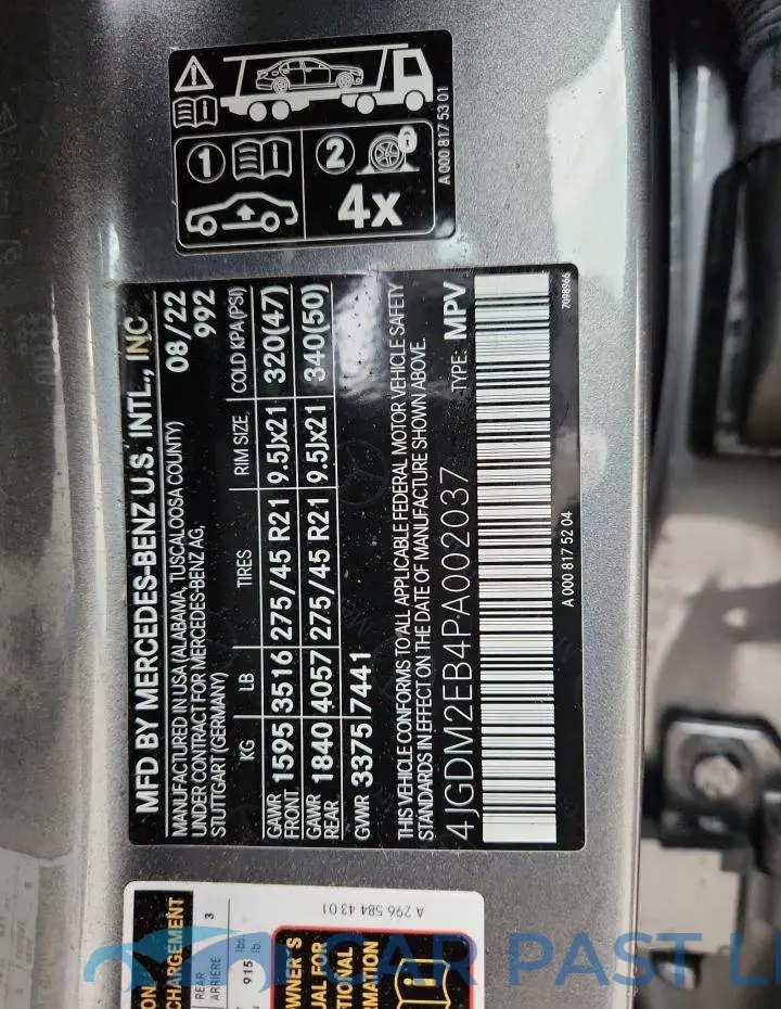 4JGDM2EB4PA002037# 13