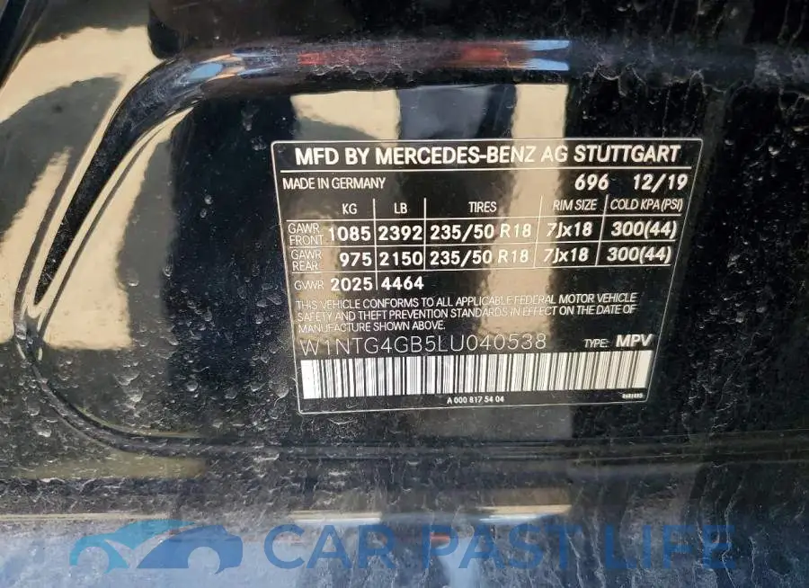 W1NTG4GB5LU040538# 12