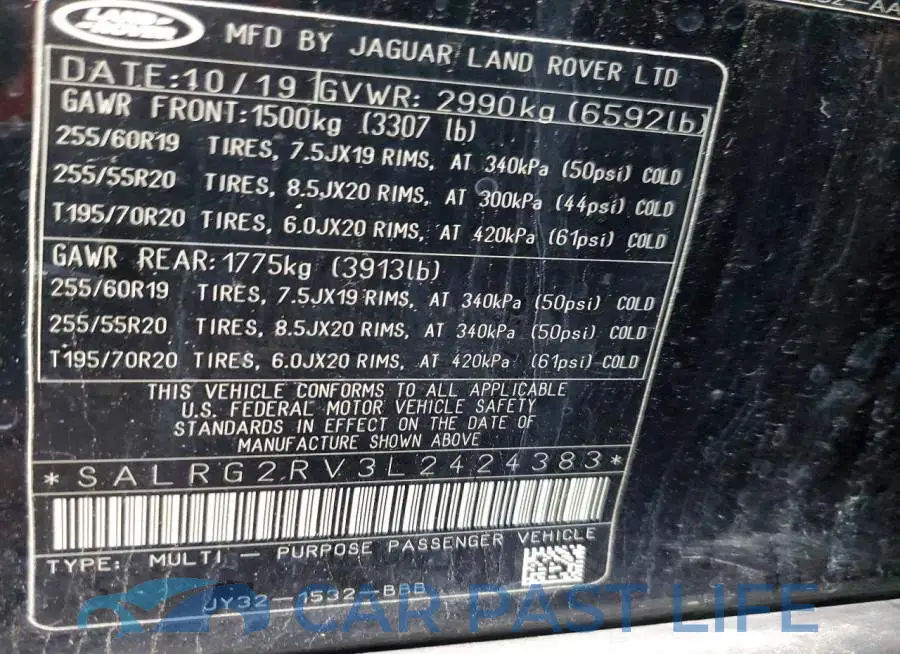 SALRG2RV3L2424383# 12