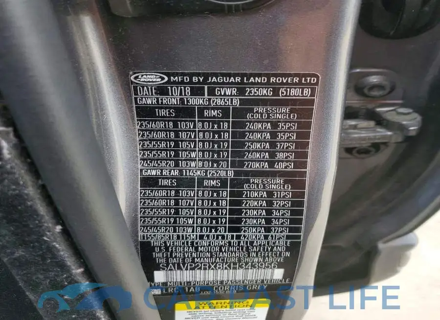 SALVP2RX8KH343956# 13