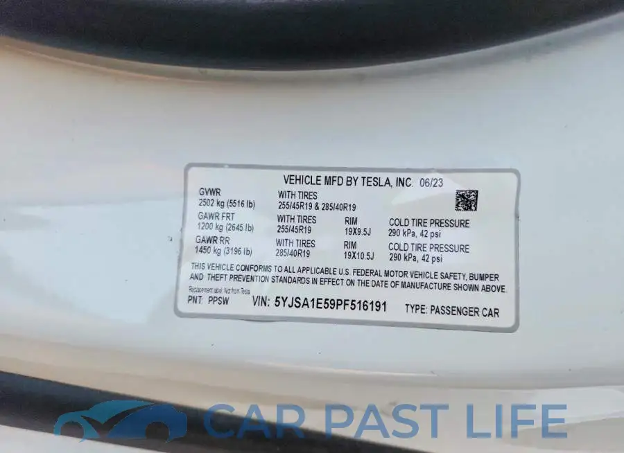 5YJSA1E59PF516191# 13