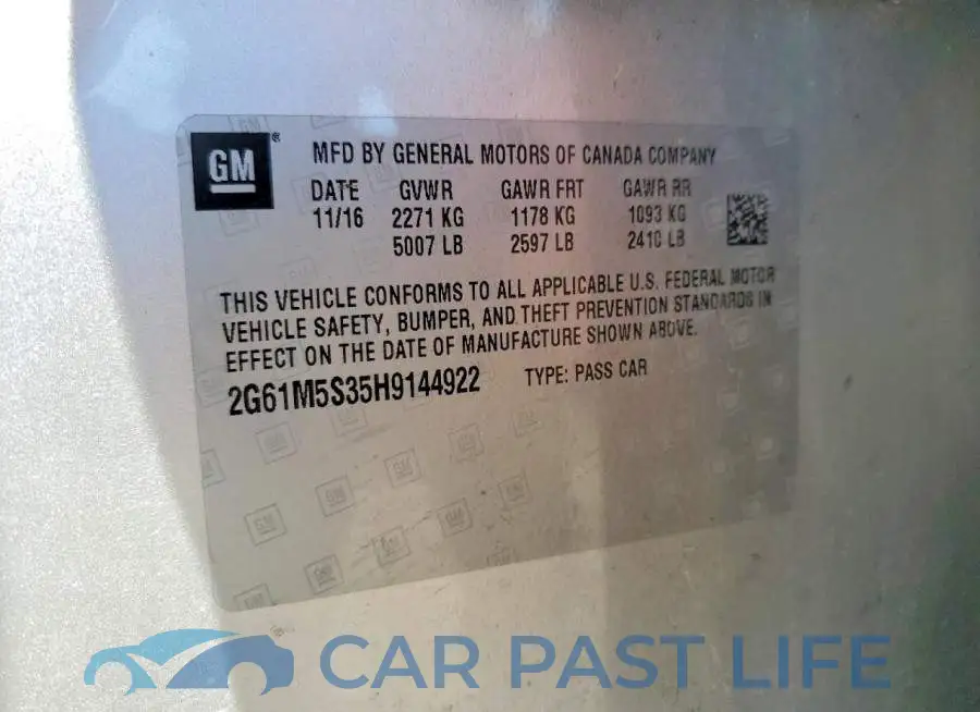 2G61M5S35H9144922# 12