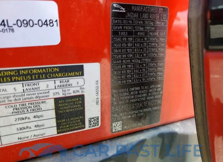 SADHD2S1XK1F60296# 13