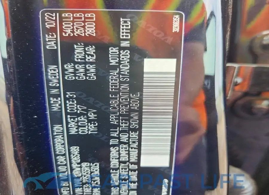 YV4L12RW1P1265489# 13