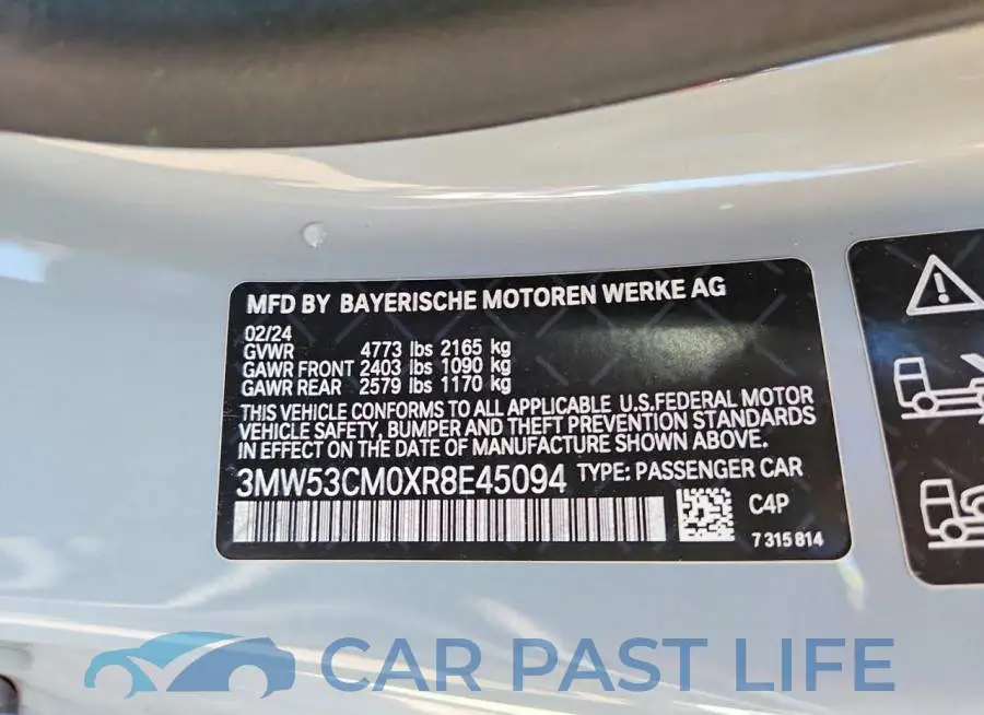 3MW53CM0XR8E45094# 12