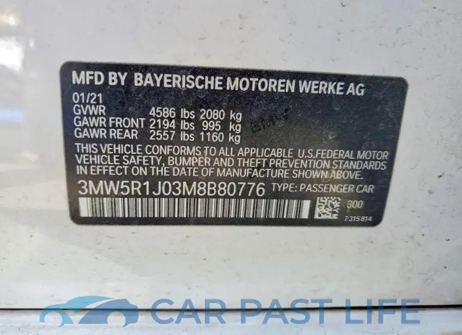 3MW5R1J03M8B80776# 13