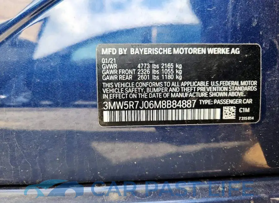 3MW5R7J06M8B84887# 12