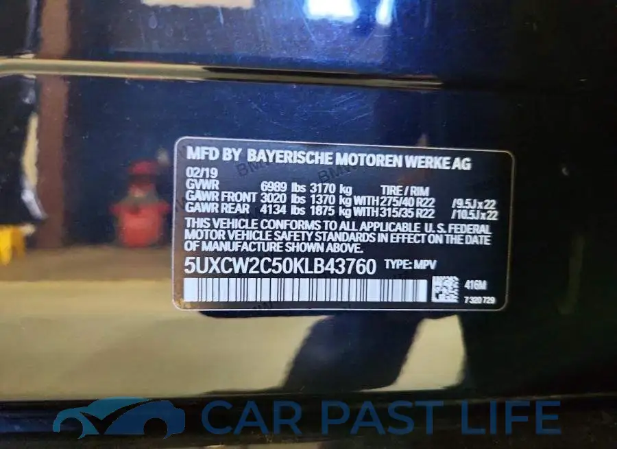5UXCW2C50KLB43760# 13