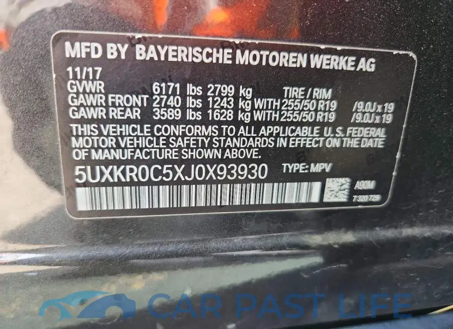 5UXKR0C5XJ0X93930# 14