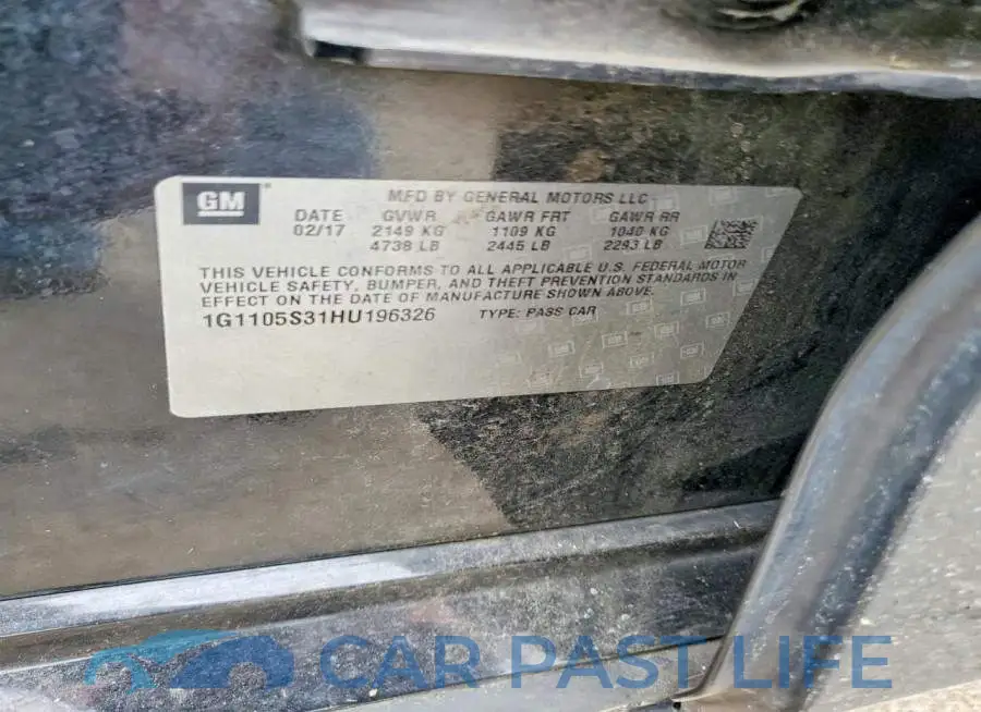 1G1105S31HU196326# 13
