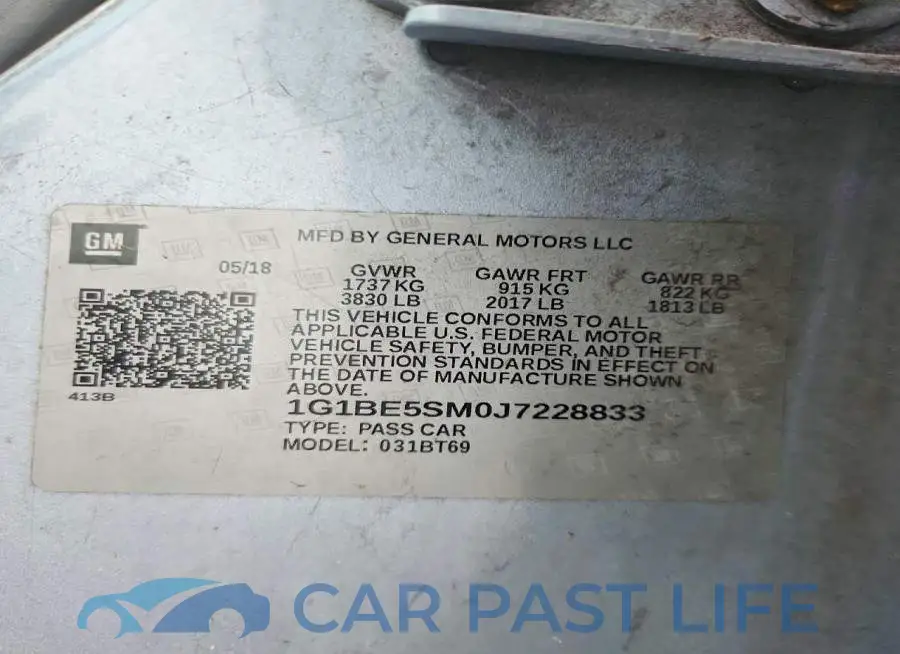 1G1BE5SM0J7228833# 12