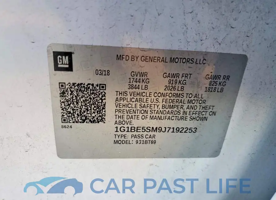 1G1BE5SM9J7192253# 13