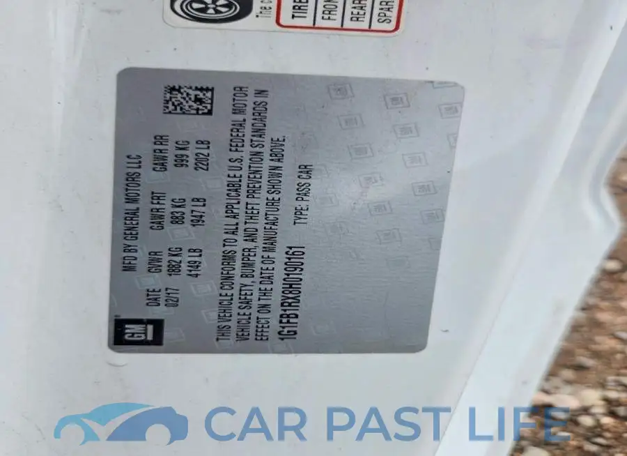 1G1FB1RX8H0190161# 12
