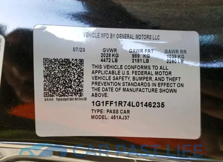 1G1FF1R74L0146235# 12
