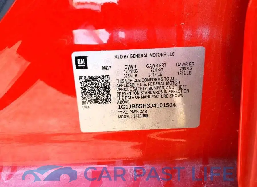 1G1JB5SH3J4101504# 12