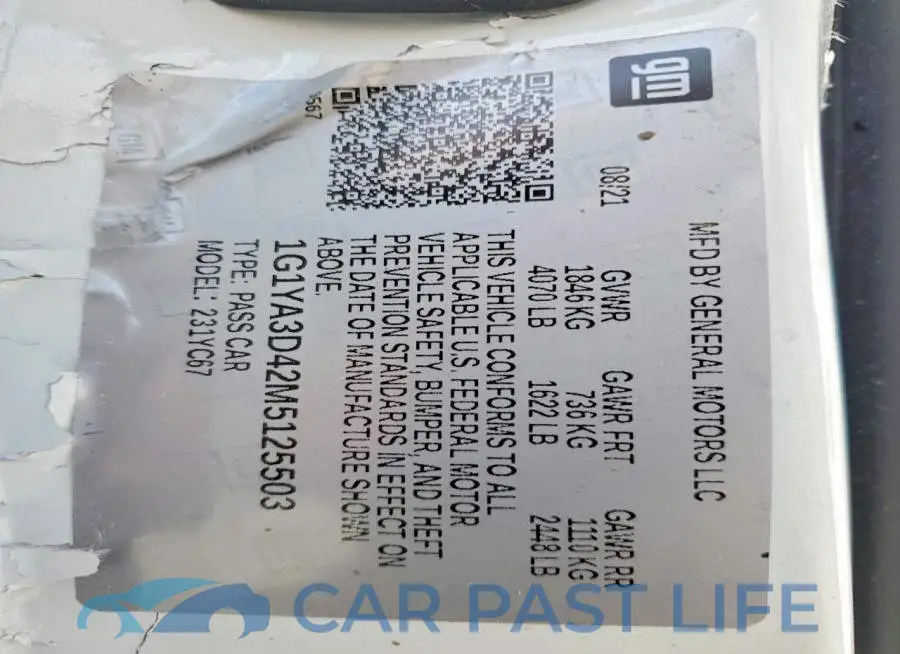 1G1YA3D42M5125503# 12