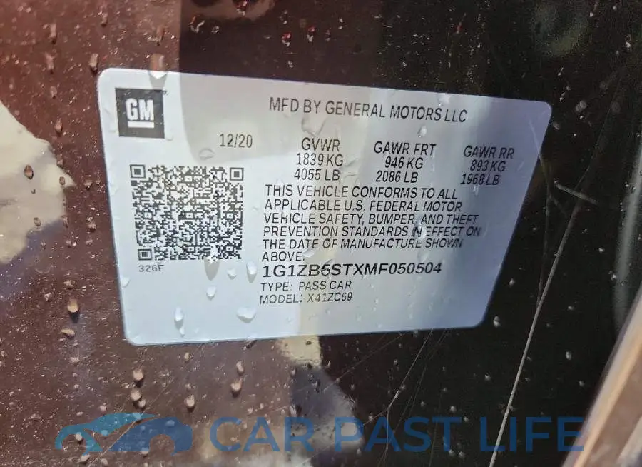 1G1ZB5STXMF050504# 12