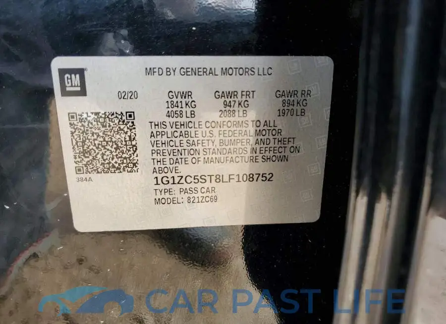 1G1ZC5ST8LF108752# 12