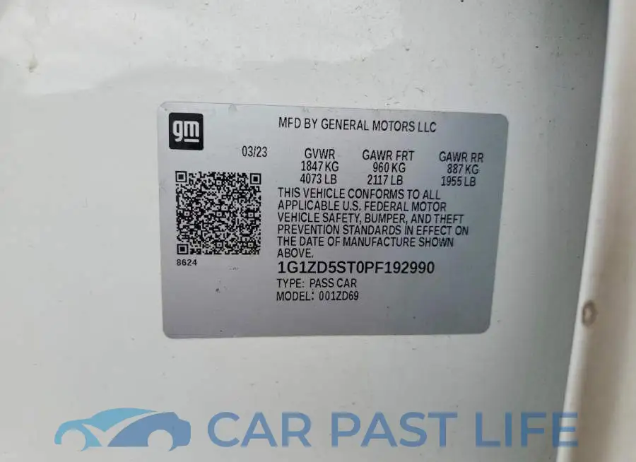 1G1ZD5ST0PF192990# 12