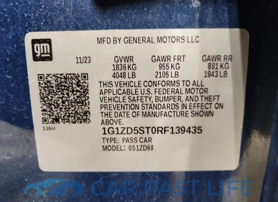 1G1ZD5ST0RF139435# 12
