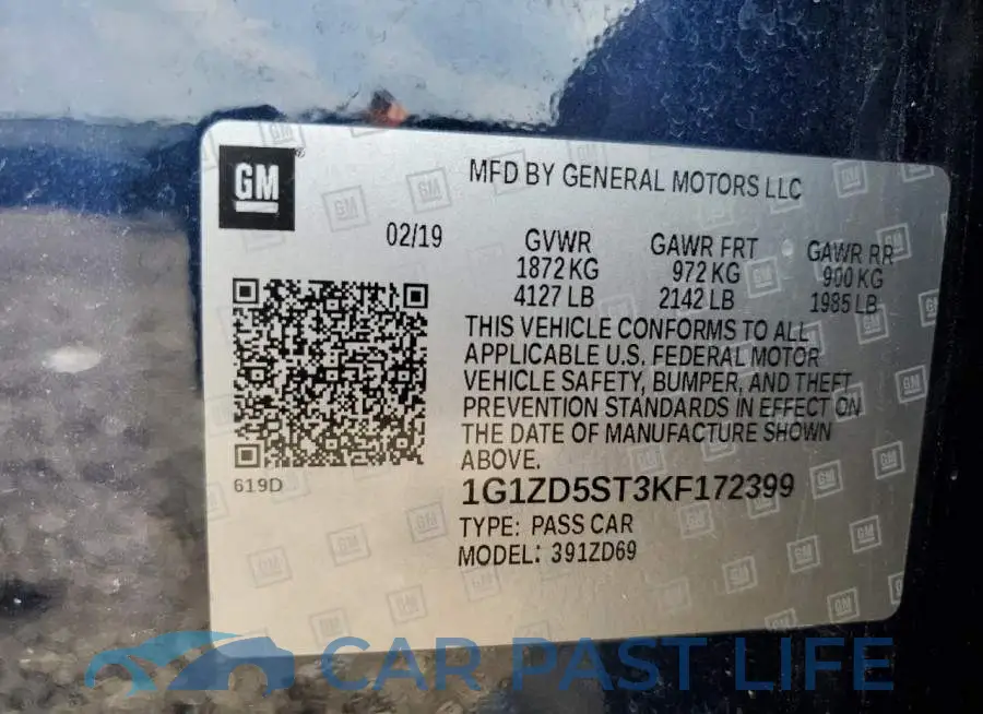 1G1ZD5ST3KF172399# 12