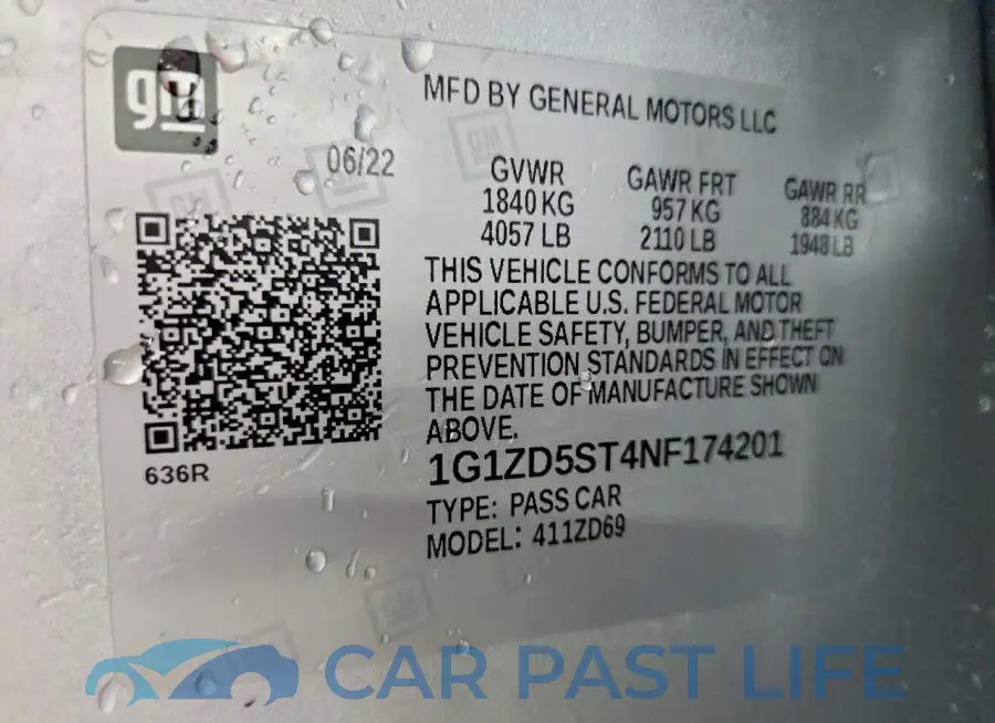 1G1ZD5ST4NF174201# 12
