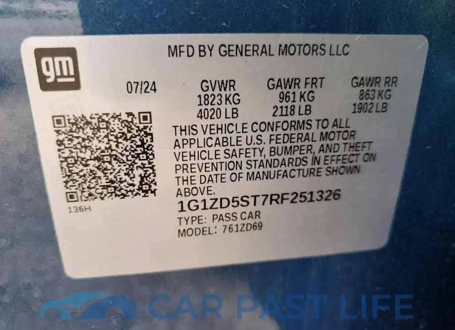 1G1ZD5ST7RF251326# 12