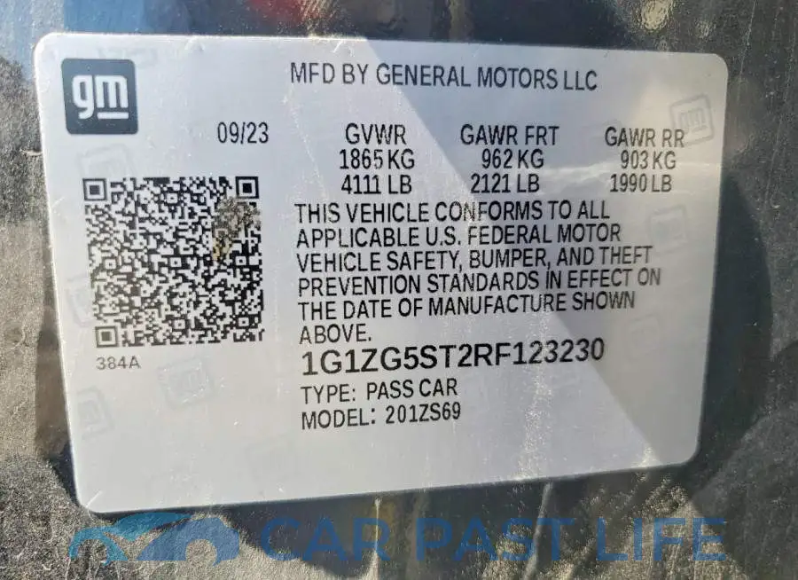 1G1ZG5ST2RF123230# 12