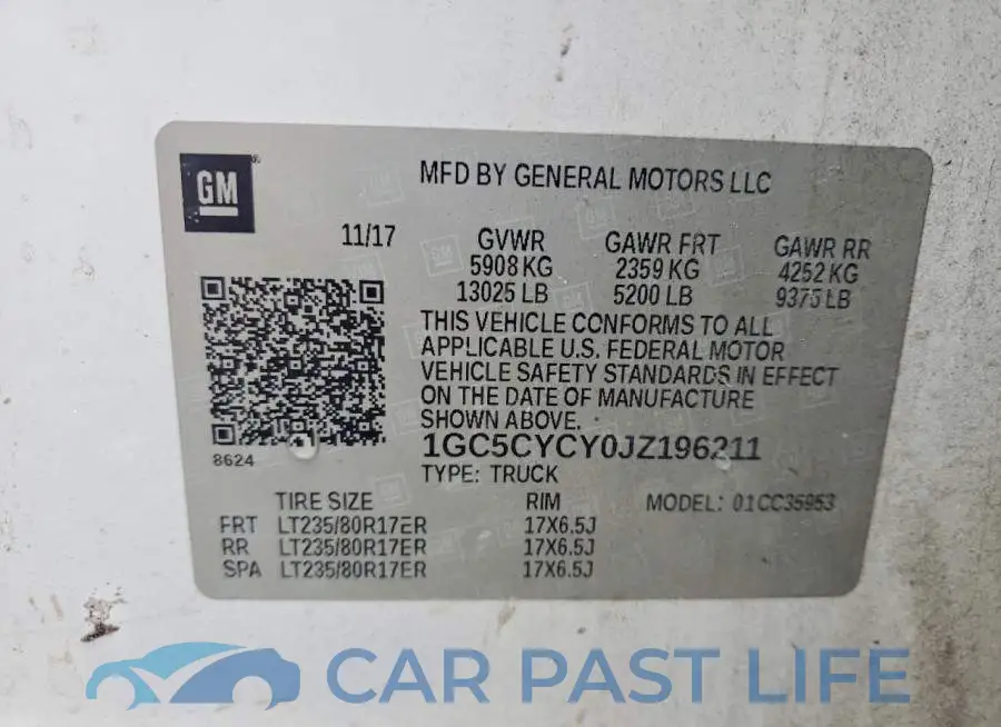 1GC5CYCY0JZ196211# 12