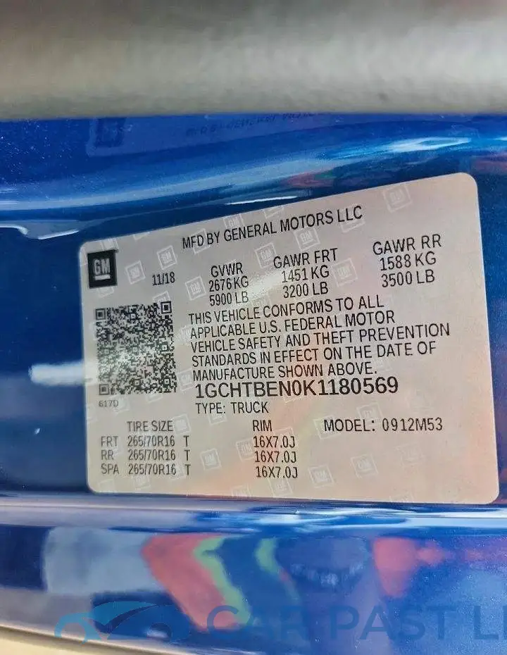 1GCHTBEN0K1180569# 12