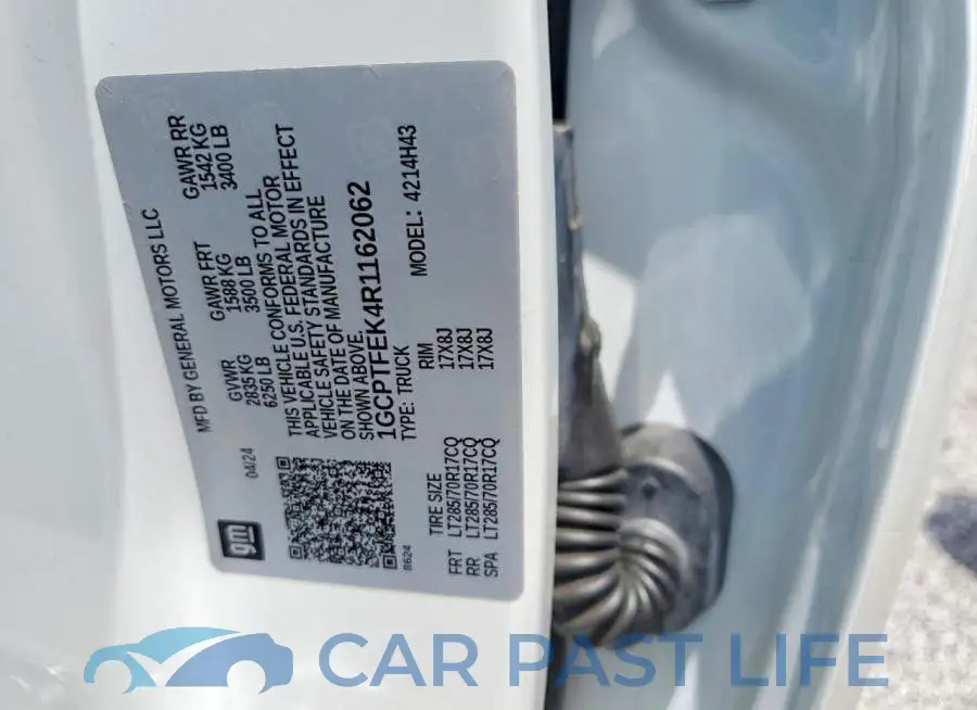 1GCPTFEK4R1162062# 12