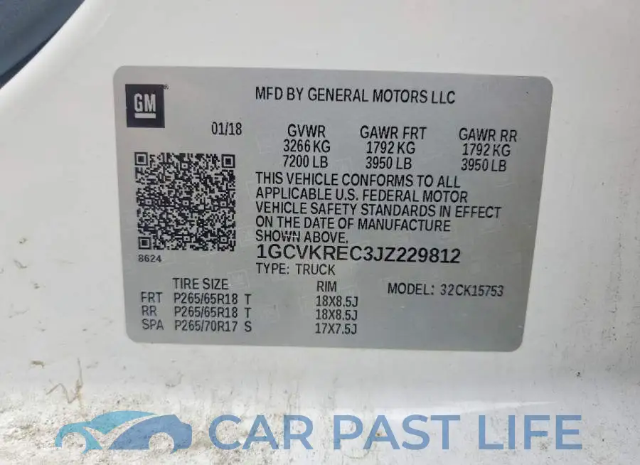 1GCVKREC3JZ229812# 12