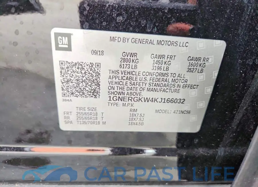 1GNERGKW4KJ166032# 13