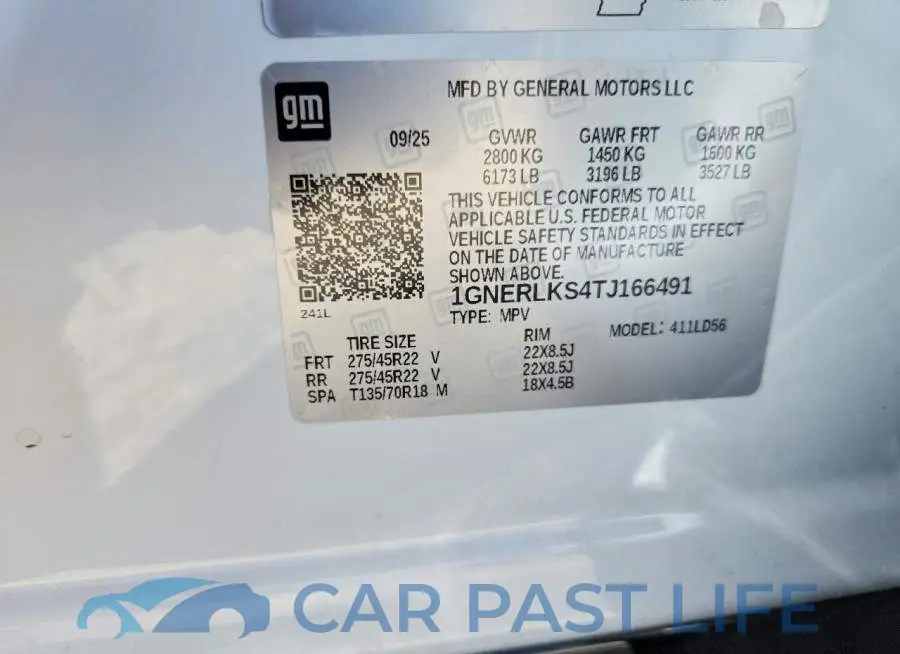 1GNERLKS4TJ166491# 13