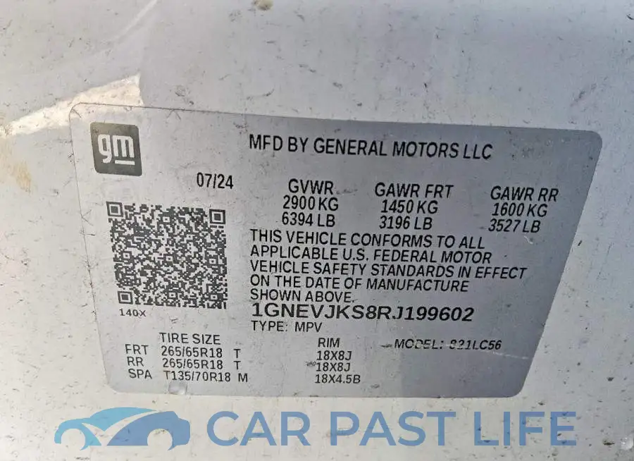 1GNEVJKS8RJ199602# 13