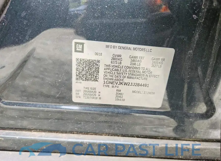1GNEVJKW2JJ284491# 13