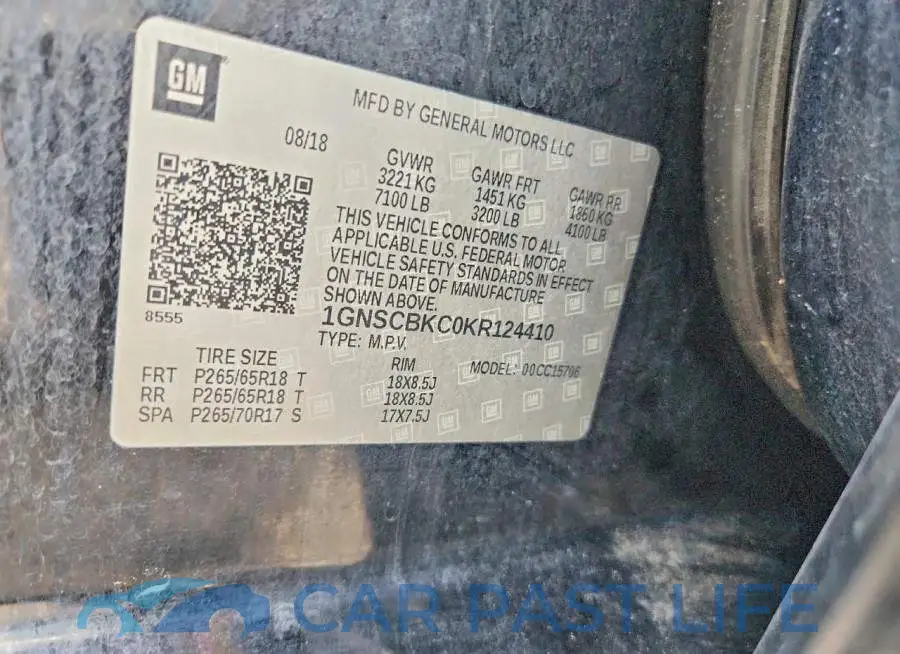 1GNSCBKC0KR124410# 12