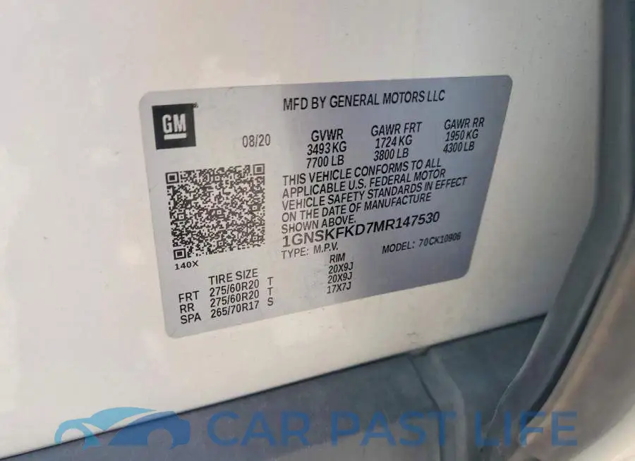 1GNSKFKD7MR147530# 13