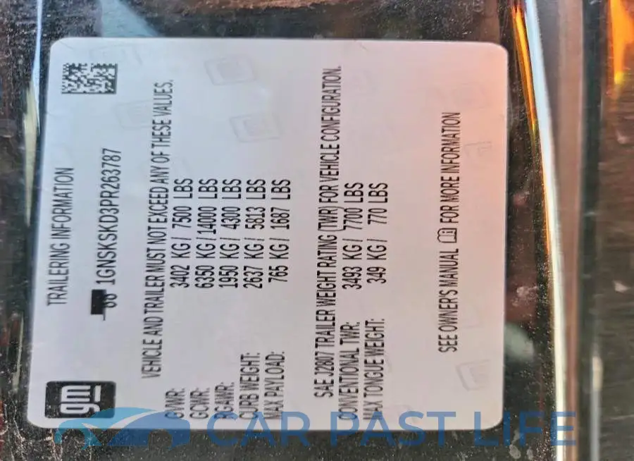 1GNSKSKD3PR263787# 13