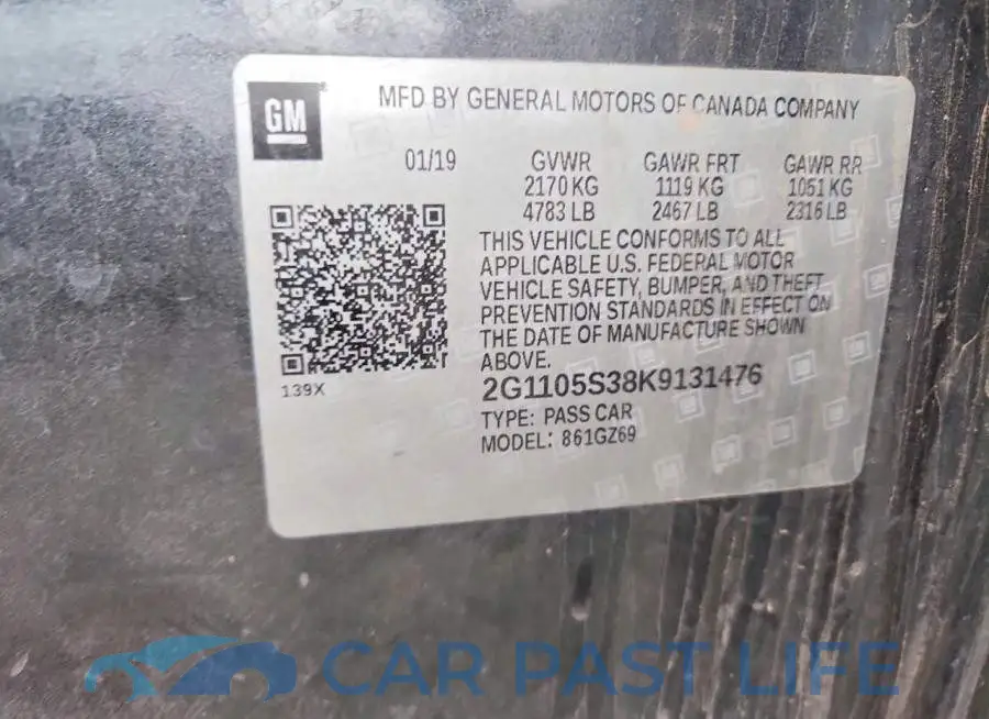 2G1105S38K9131476# 13