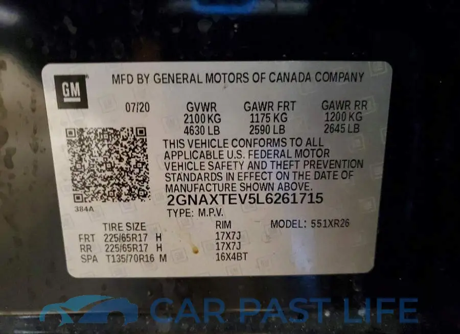 2GNAXTEV5L6261715# 13
