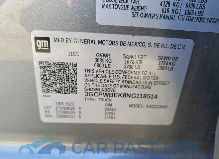 3GCPWBEK8NG118514# 12