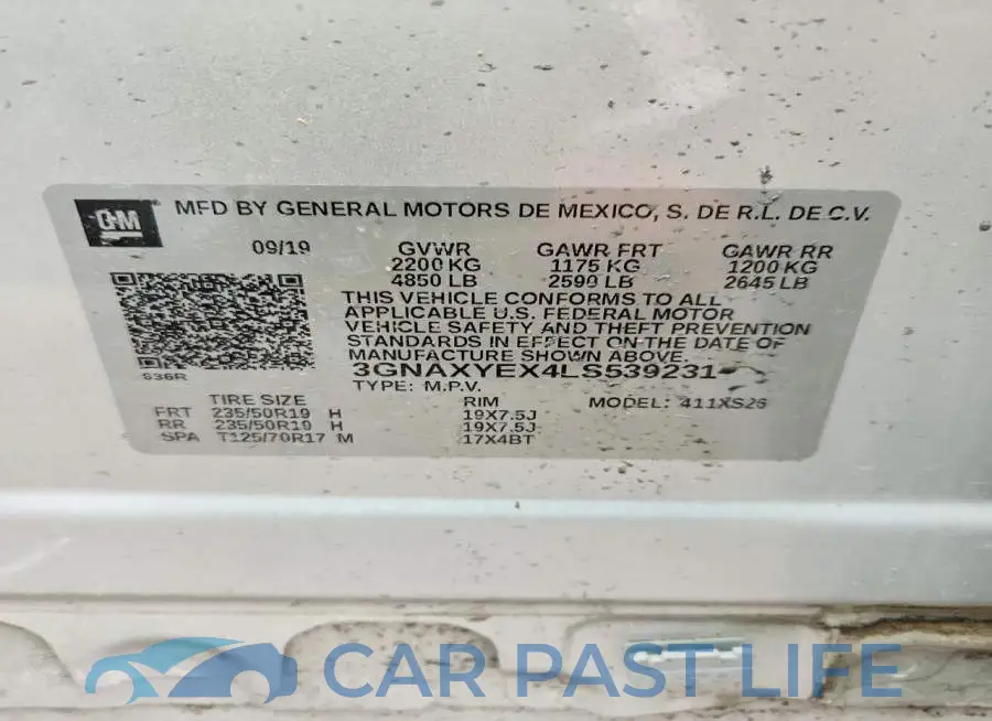 3GNAXYEX4LS539231# 13