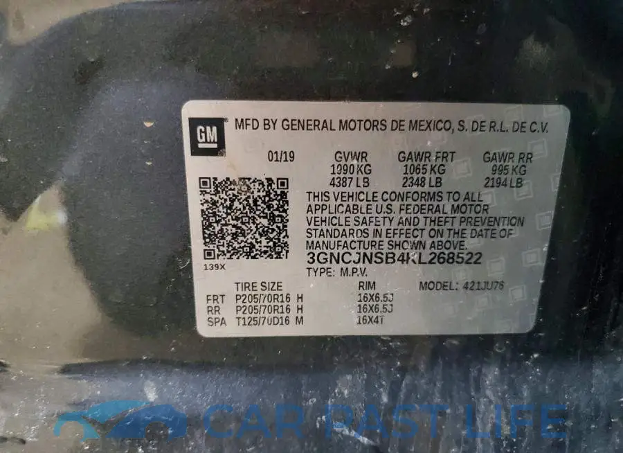 3GNCJNSB4KL268522# 13