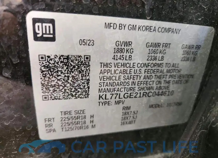 KL77LGE21RC044610# 13