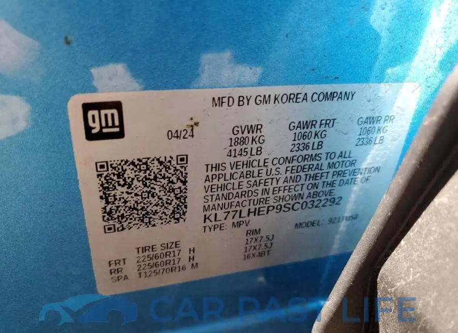 KL77LHEP9SC032292# 12