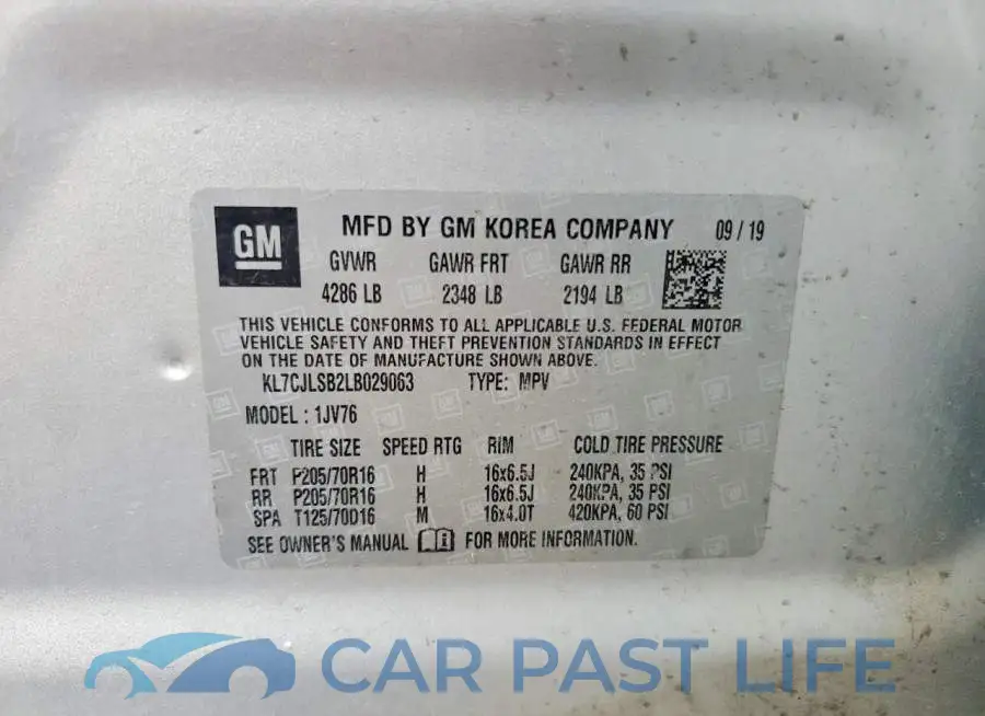 KL7CJLSB2LB029063# 12