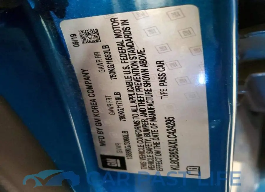 KL8CB6SAXLC424295# 12