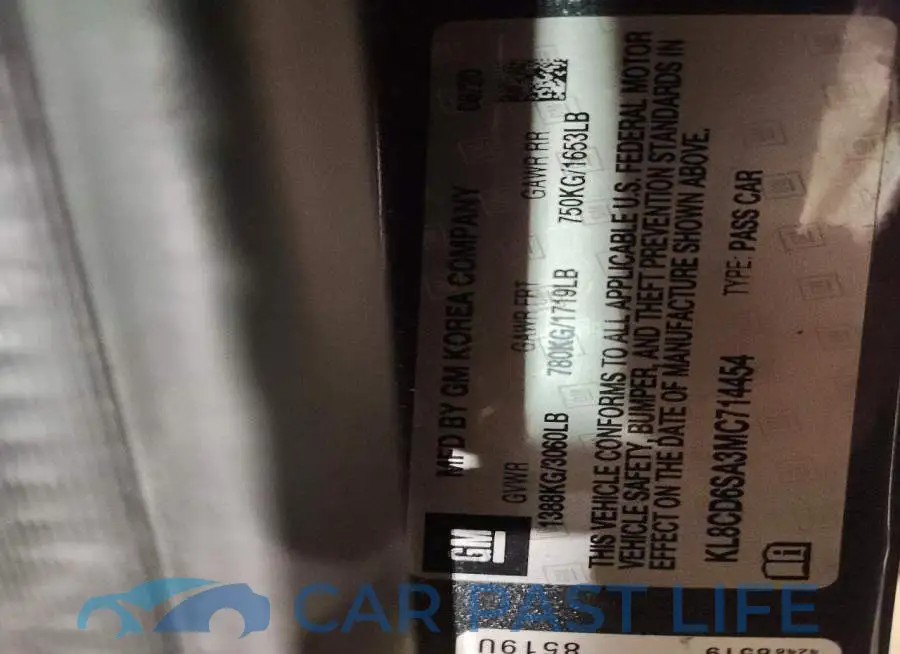 KL8CD6SA3MC714454# 12