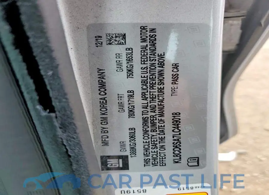 KL8CD6SA7LC449018# 12